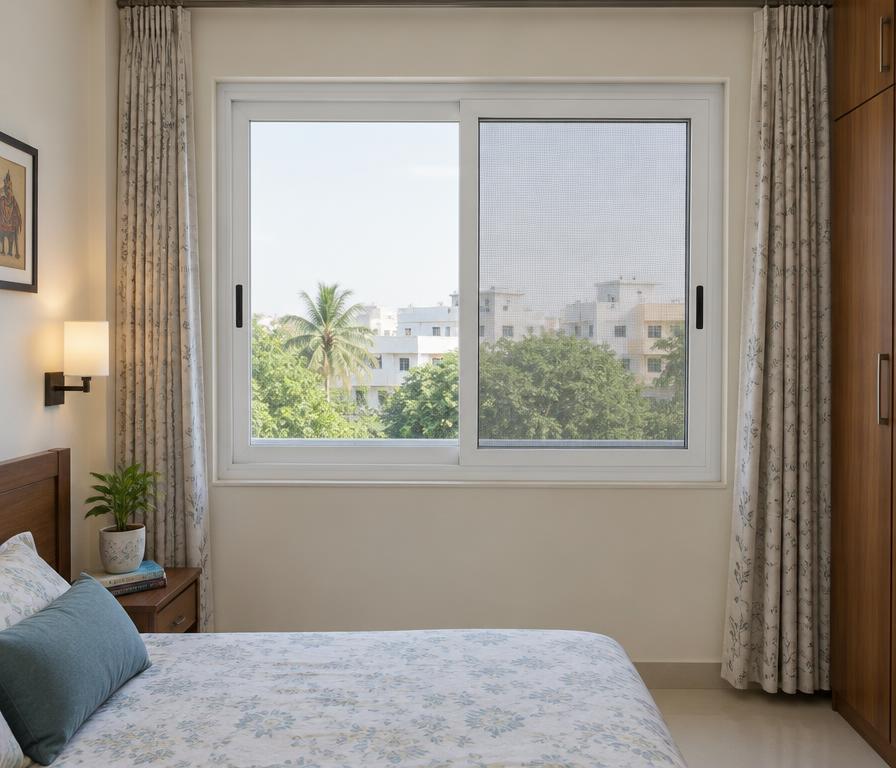Residential sliding window screen